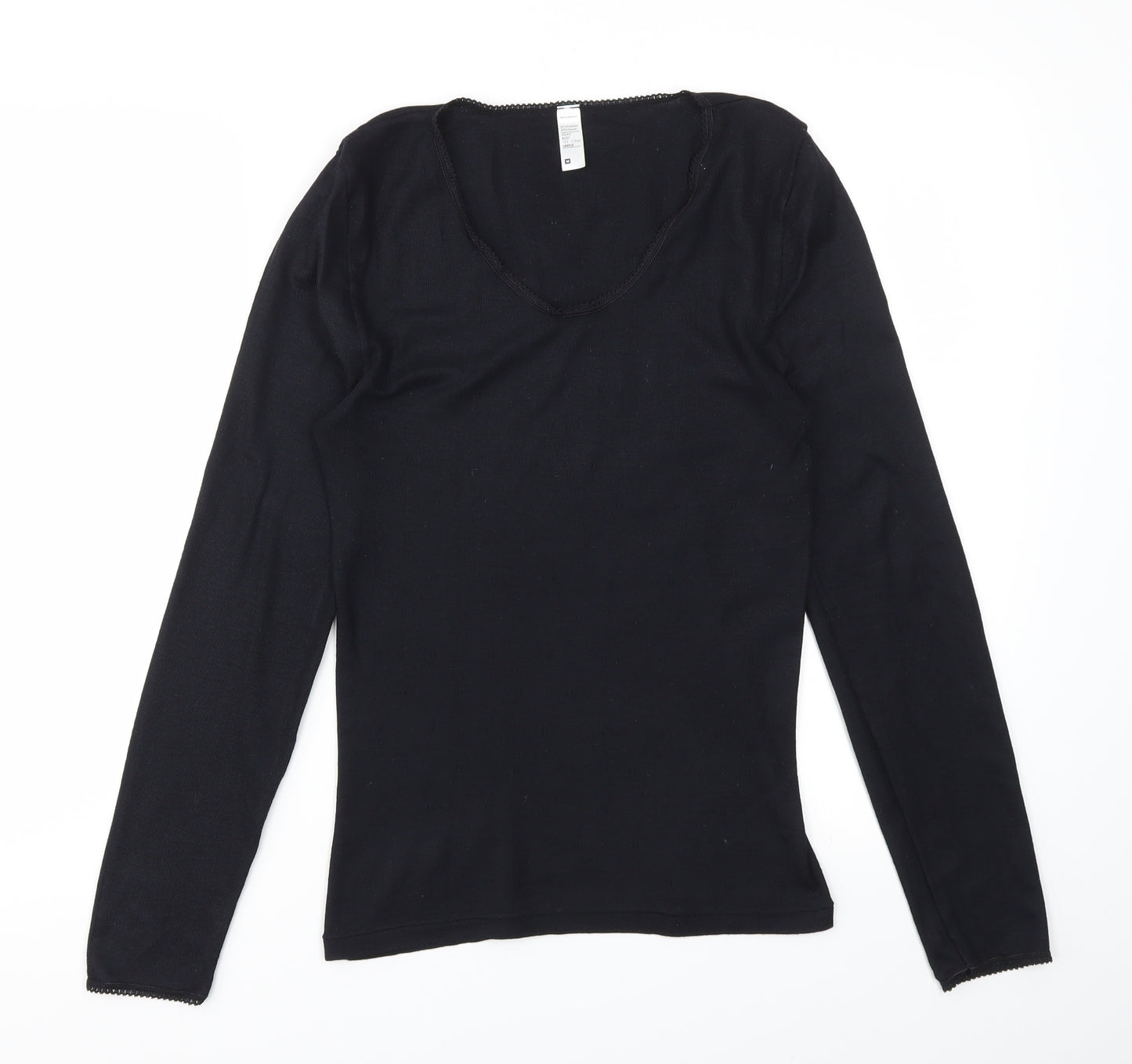 woolworths Womens Black   Basic T-Shirt Size L