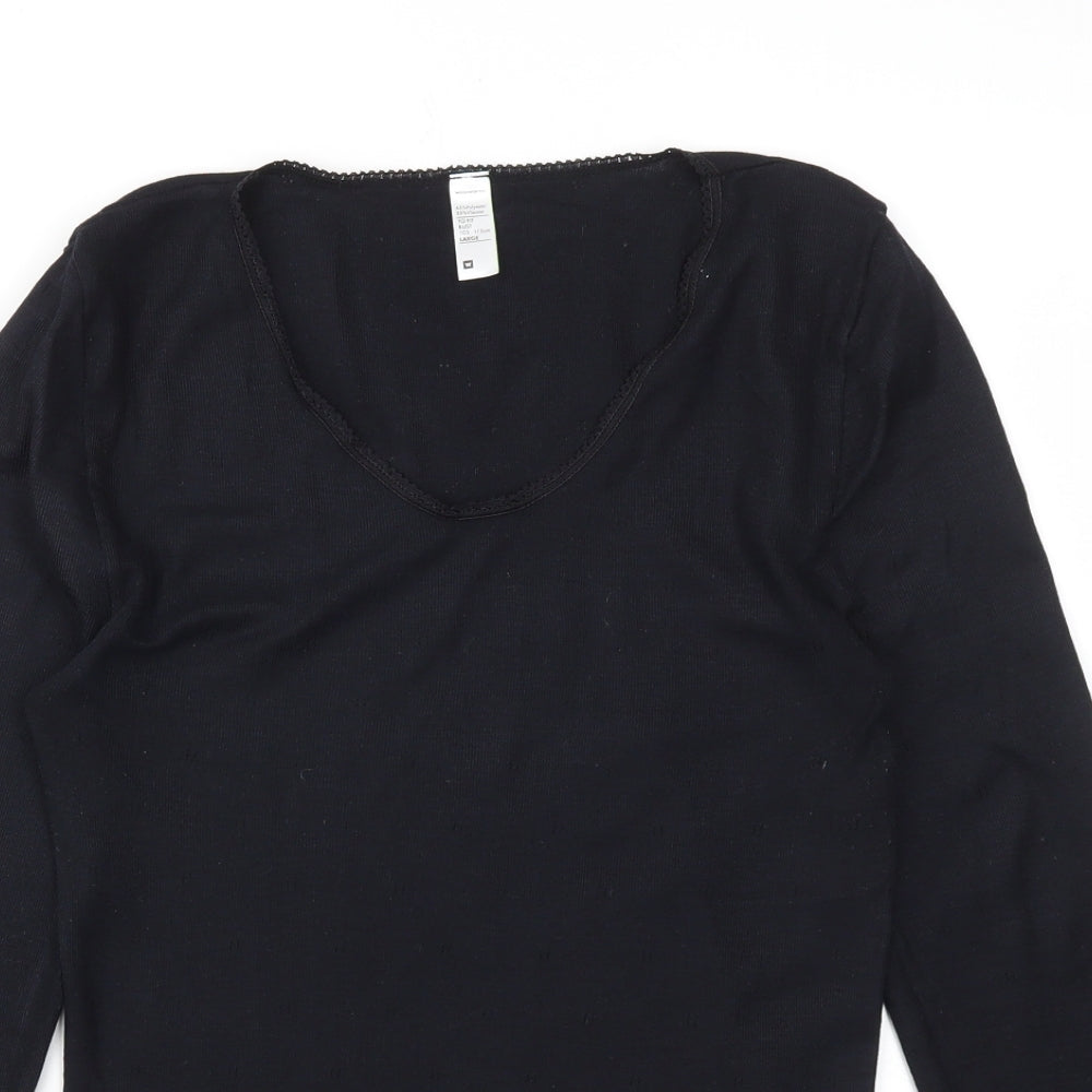 woolworths Womens Black   Basic T-Shirt Size L