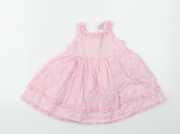 PERFECT PRINCESS Girls Pink Floral Fit & Flare Size 6-9 Months