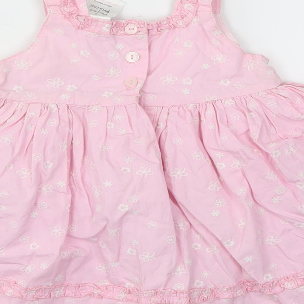 PERFECT PRINCESS Girls Pink Floral  Fit & Flare  Size 6-9 Months