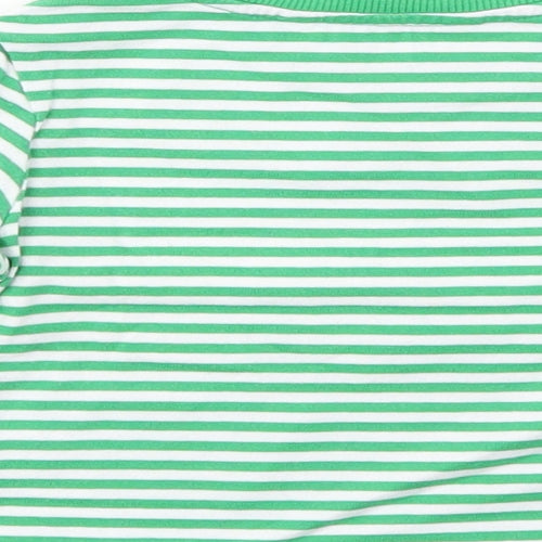 jhon lewis  Boys Green Striped  Basic T-Shirt Size 9-12 Months