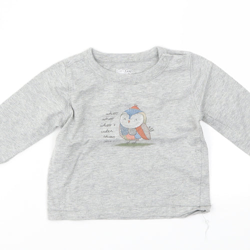 Gap Boys Grey   Basic T-Shirt Size 6-9 Months
