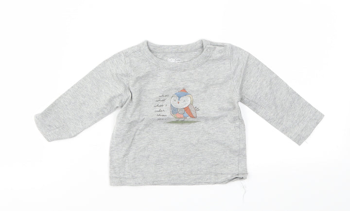 Gap Boys Grey Basic T-Shirt Size 6-9 Months