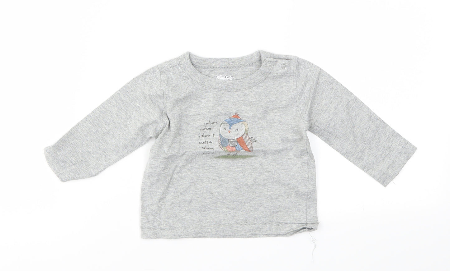 Gap Boys Grey   Basic T-Shirt Size 6-9 Months