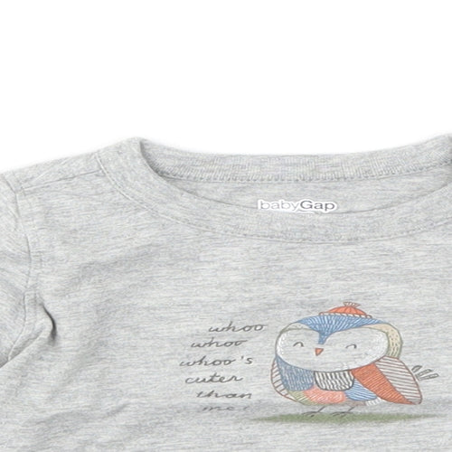 Gap Boys Grey   Basic T-Shirt Size 6-9 Months