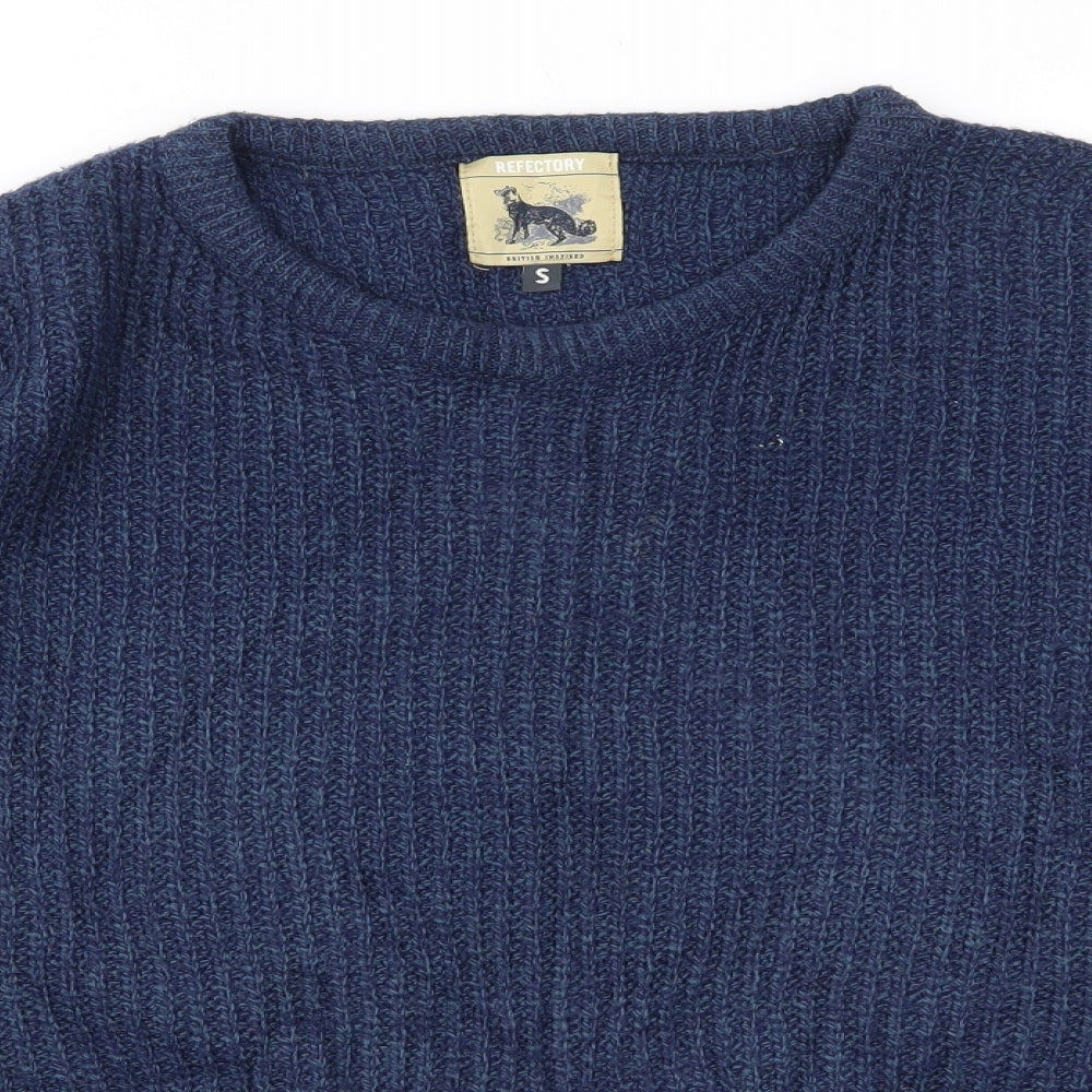 Refectory Mens Blue   Pullover Sweatshirt Size S