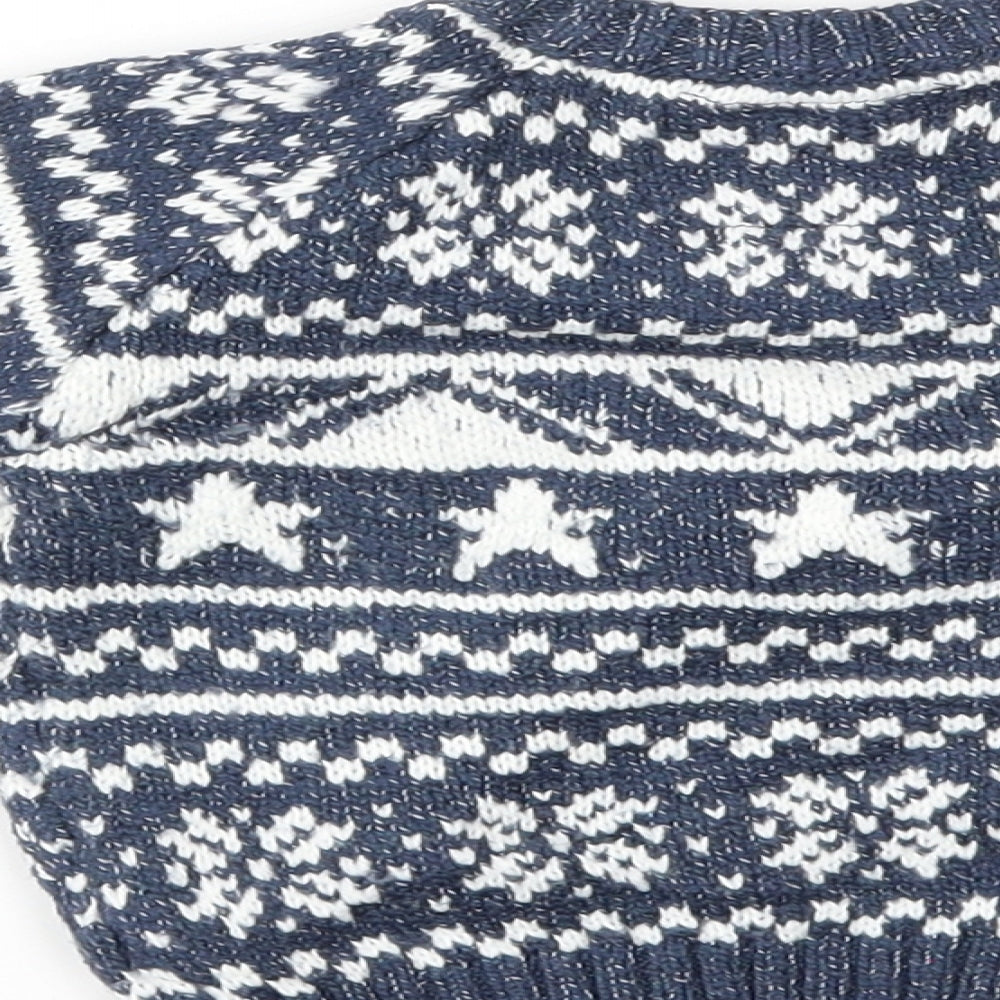 F&F Boys Blue Argyle/Diamond  Pullover Jumper Size 6-9 Months