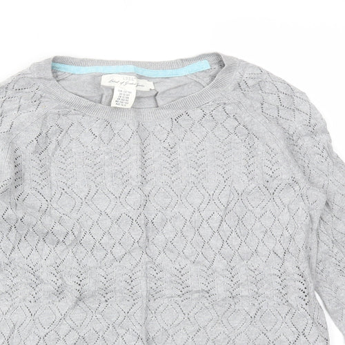 H&M Girls Grey   Pullover Jumper Size 14 Years