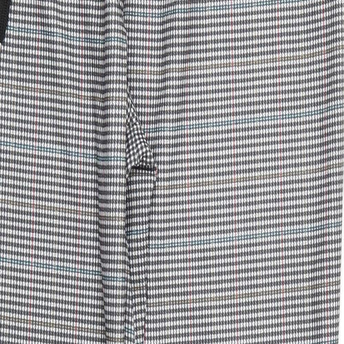 Preworn Womens Grey Check  Trousers  Size M L28 in - stretch waistband