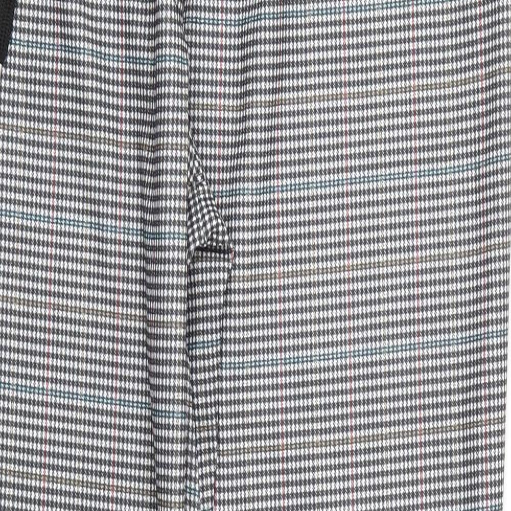 Preworn Womens Grey Check  Trousers  Size M L28 in - stretch waistband