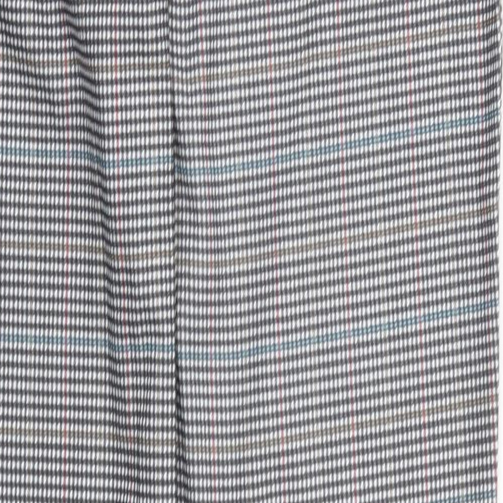 Preworn Womens Grey Check  Trousers  Size M L28 in - stretch waistband
