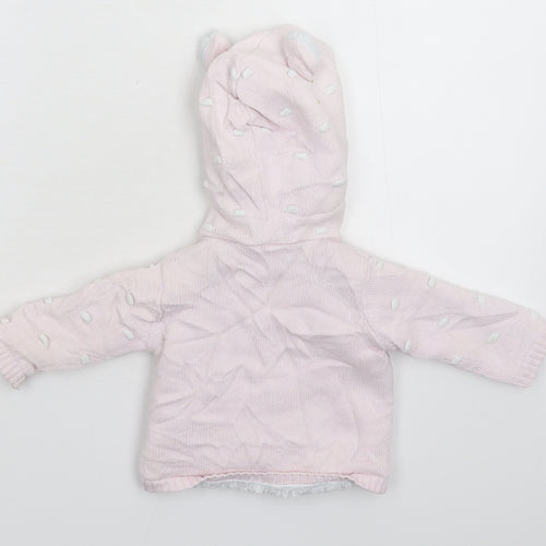 Matalan Girls Pink  Knit Jacket Coatigan Size 0-3 Months