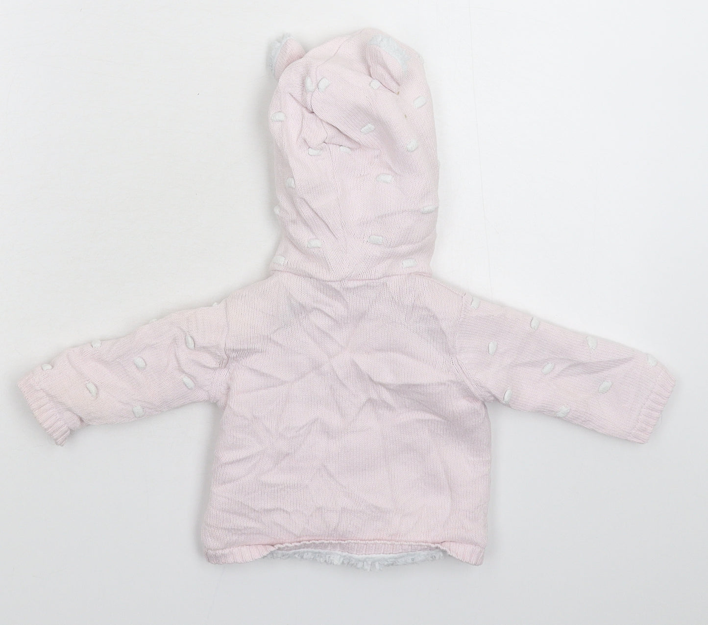 Matalan Girls Pink  Knit Jacket Coatigan Size 0-3 Months