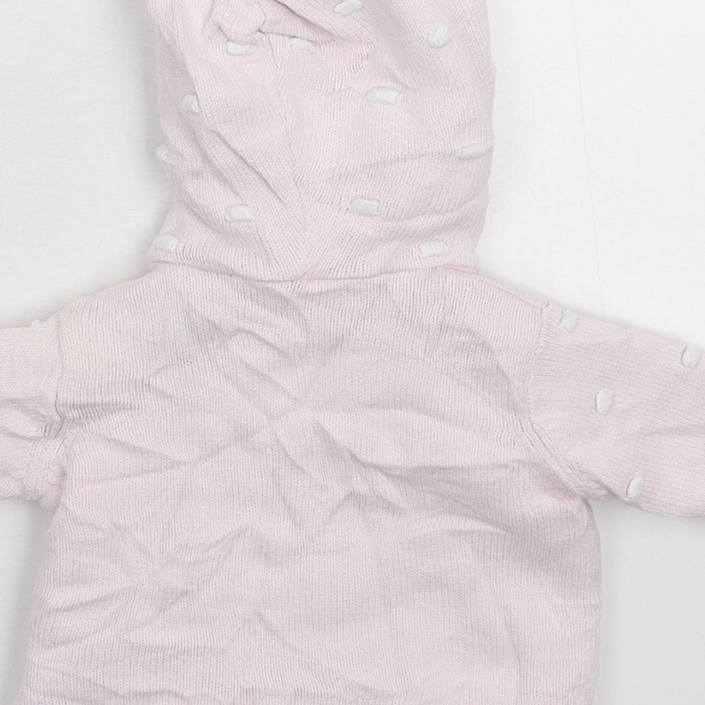 Matalan Girls Pink  Knit Jacket Coatigan Size 0-3 Months