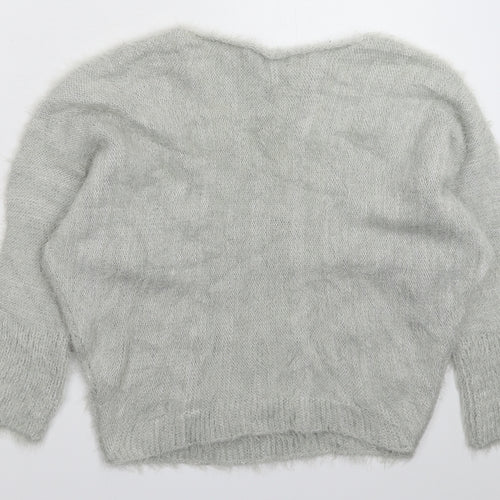 Amanti Womens Grey  Knit Pullover Jumper Size L
