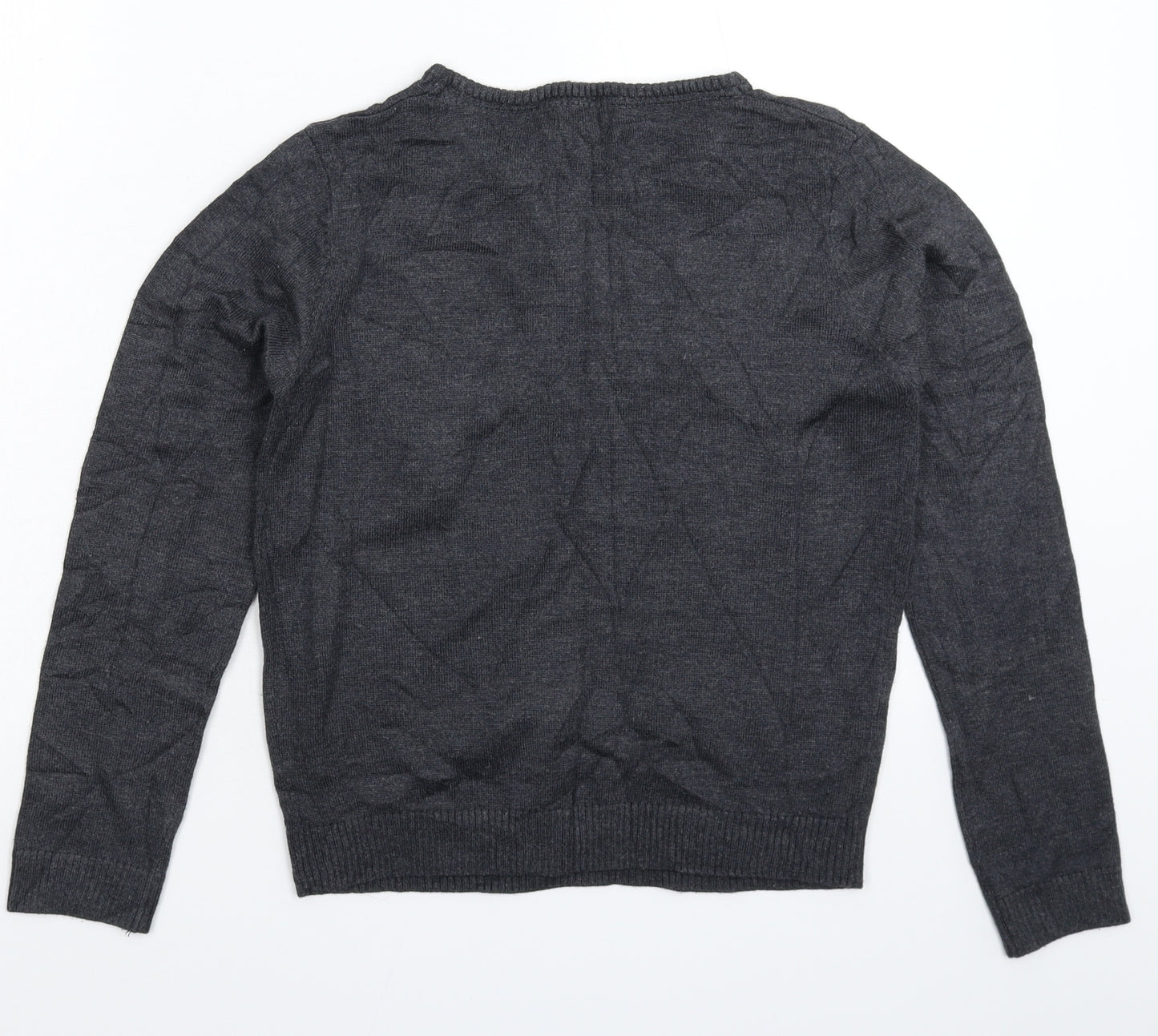 FOREVER 21 Girls Grey  Knit Pullover Jumper Size 11-12 Years