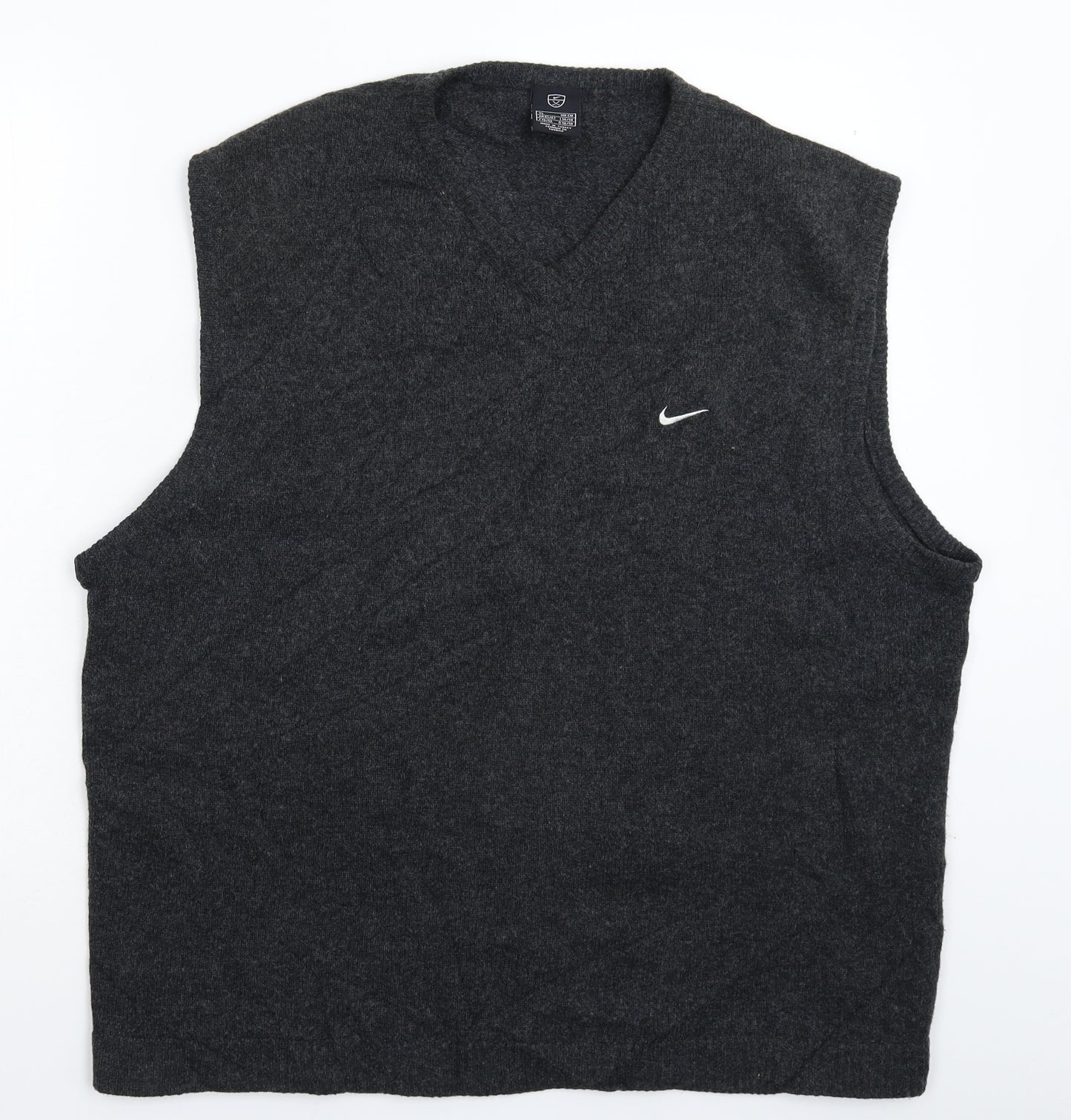 Nike Mens Grey  Knit Vest Jumper Size XL