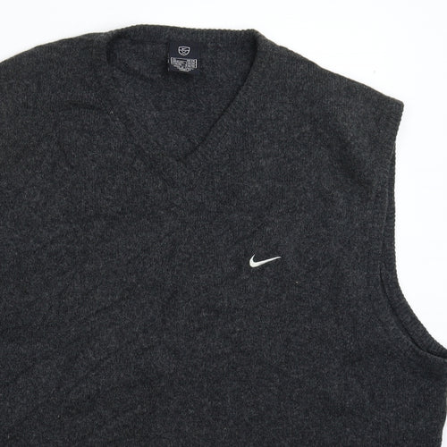 Nike Mens Grey  Knit Vest Jumper Size XL