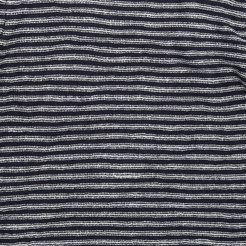 Per Una Womens Blue Striped Knit Pullover Jumper Size S