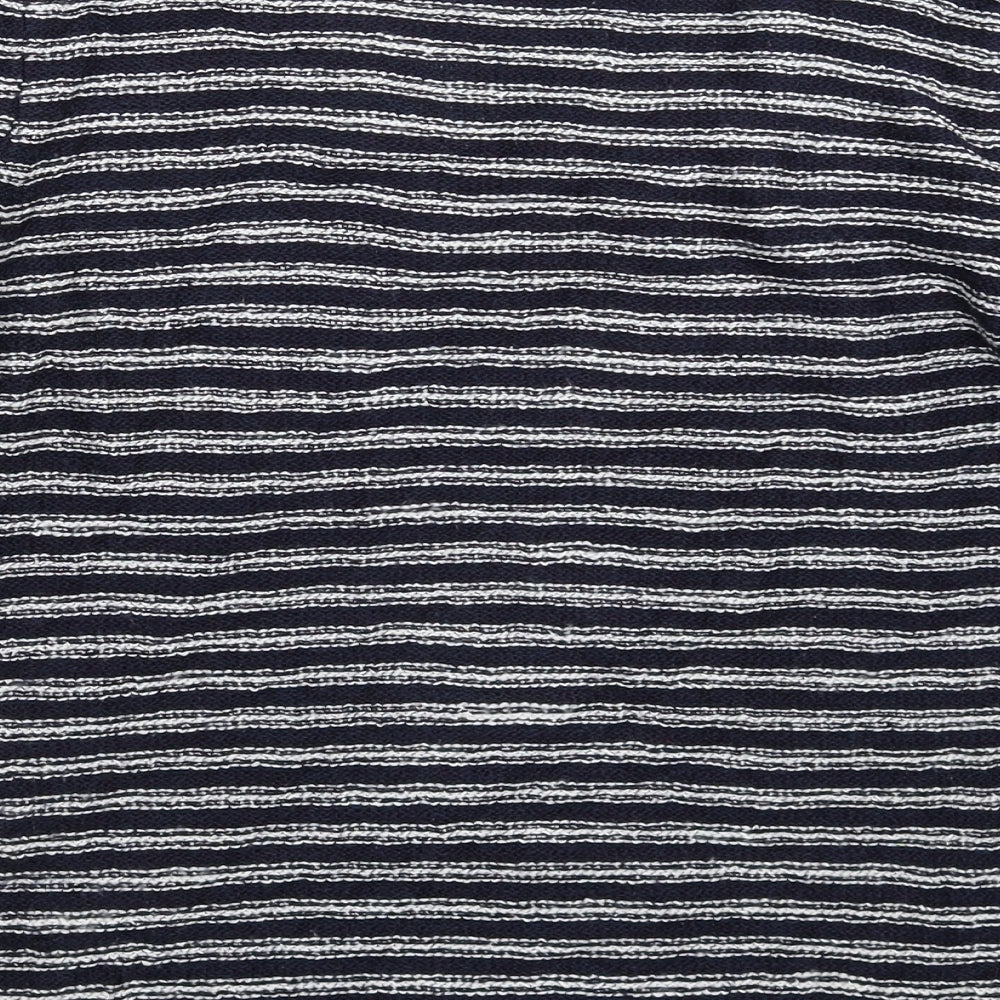 Per Una Womens Blue Striped Knit Pullover Jumper Size S