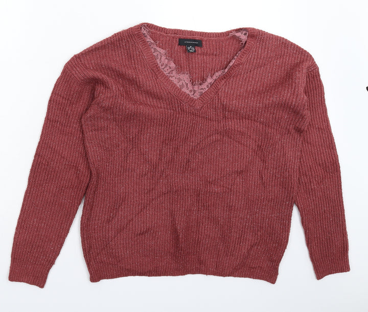 Atmosphere Womens Pink Knit Pullover Jumper Size 12
