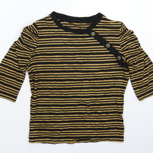 F&F Womens Beige Striped  Pullover Jumper Size 16