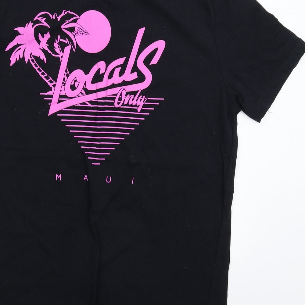 Topman Mens Black    T-Shirt Size S