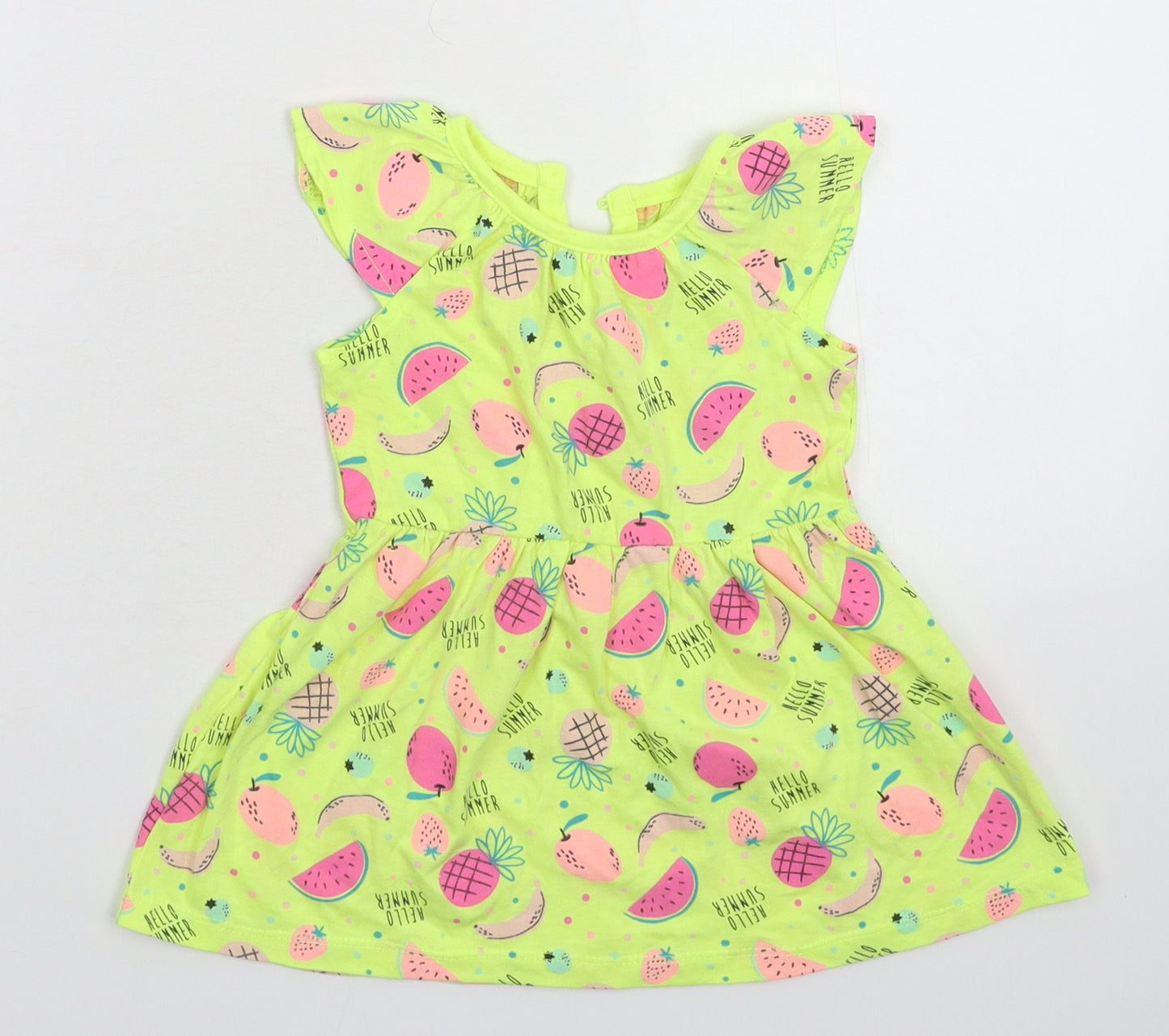 Pep&Co Girls Yellow   Fit & Flare  Size 9-12 Months