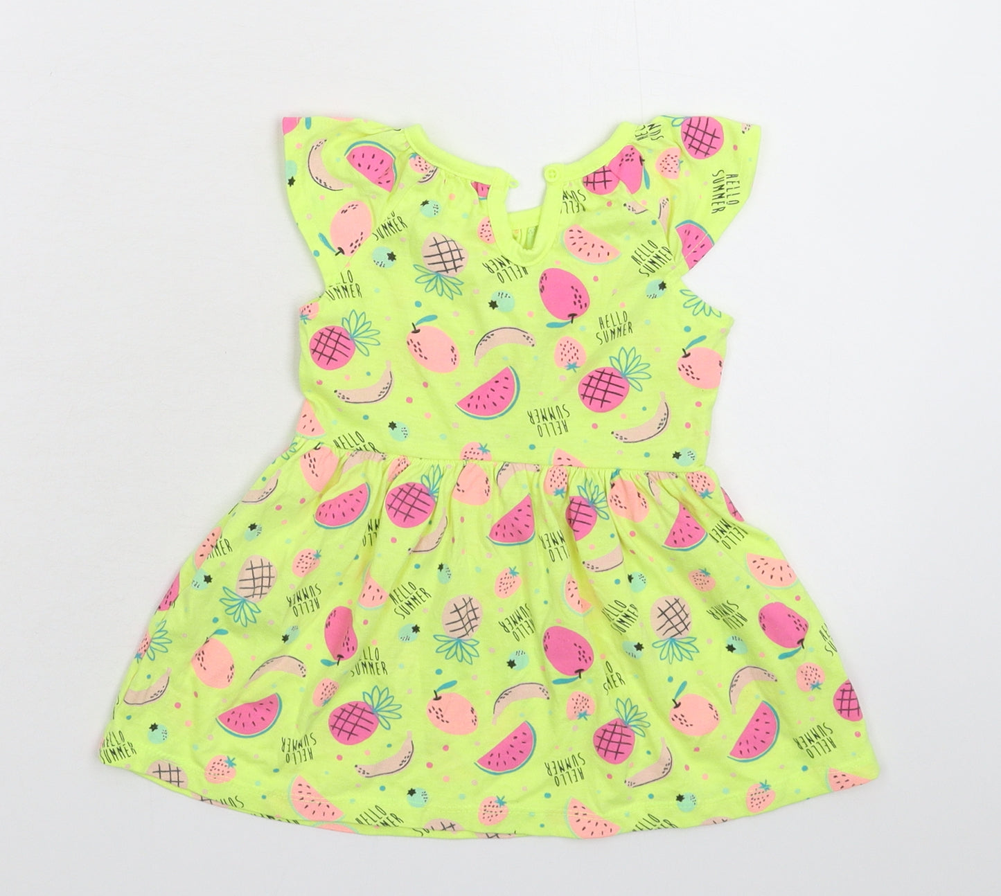 Pep&Co Girls Yellow   Fit & Flare  Size 9-12 Months