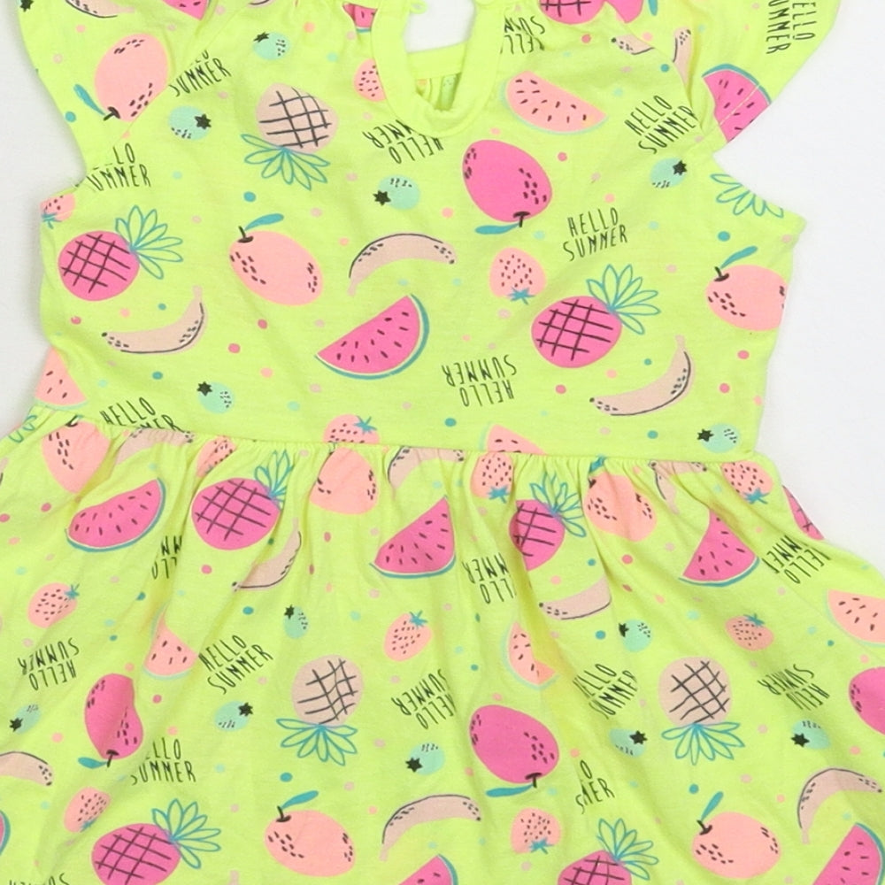 Pep&Co Girls Yellow   Fit & Flare  Size 9-12 Months