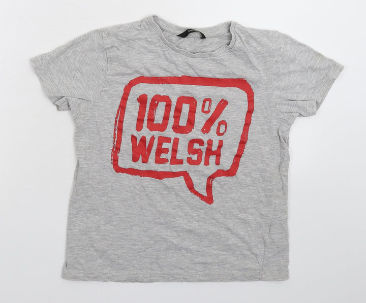 George Boys Grey   Basic T-Shirt Size 9-10 Years