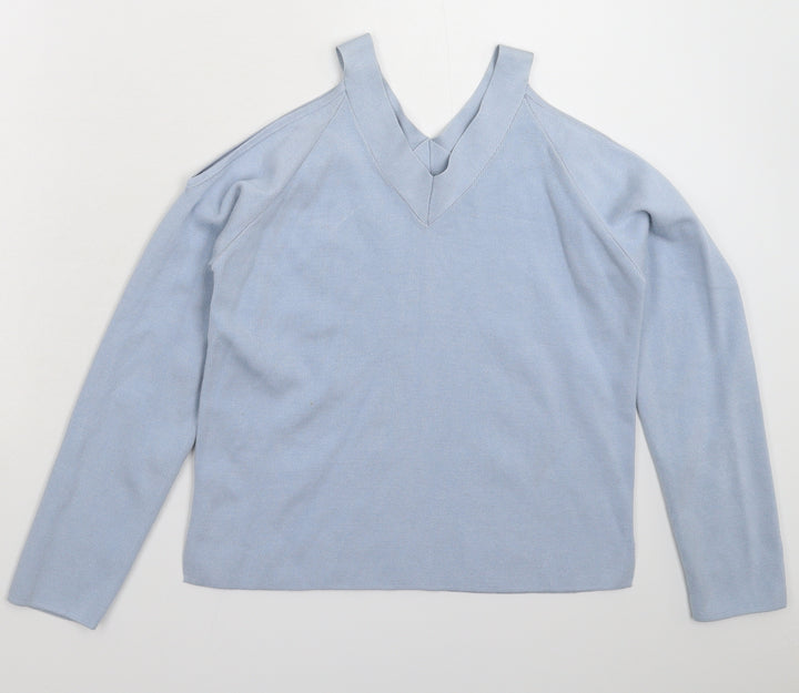 New Look Girls Blue Knit Pullover Jumper Size 12-13 Years