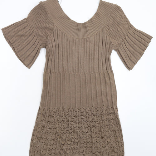 George Womens Grey  Knit Jumper Dress  Size 10