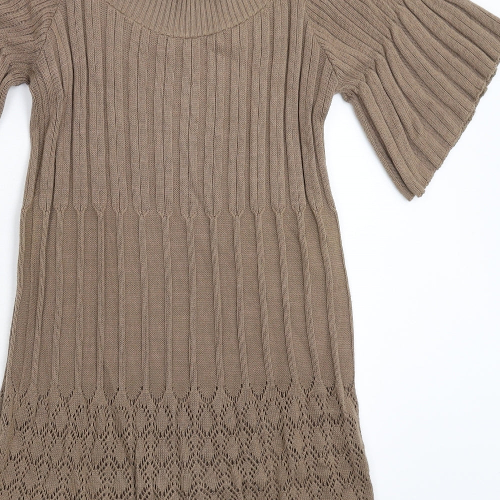 George Womens Grey  Knit Jumper Dress  Size 10