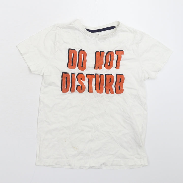 F&F Boys White Basic T-Shirt Size 8-9 Years