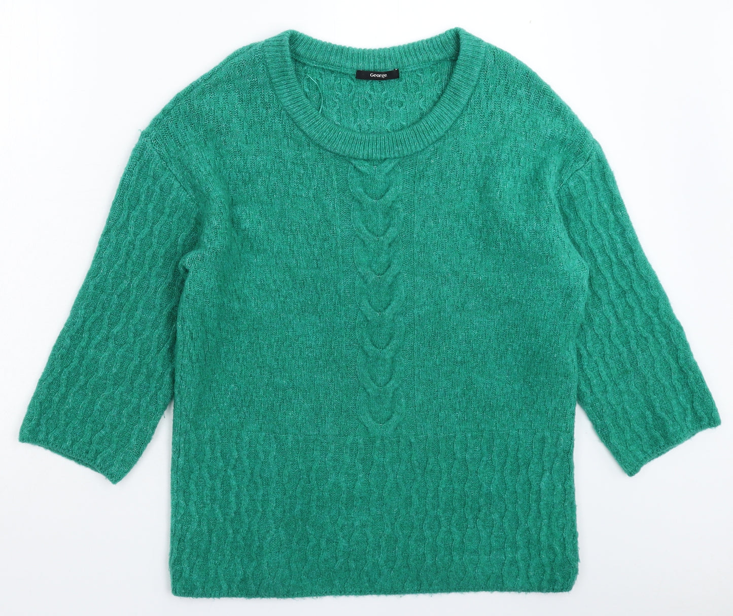 George Womens Green  Knit Pullover Jumper Size 8