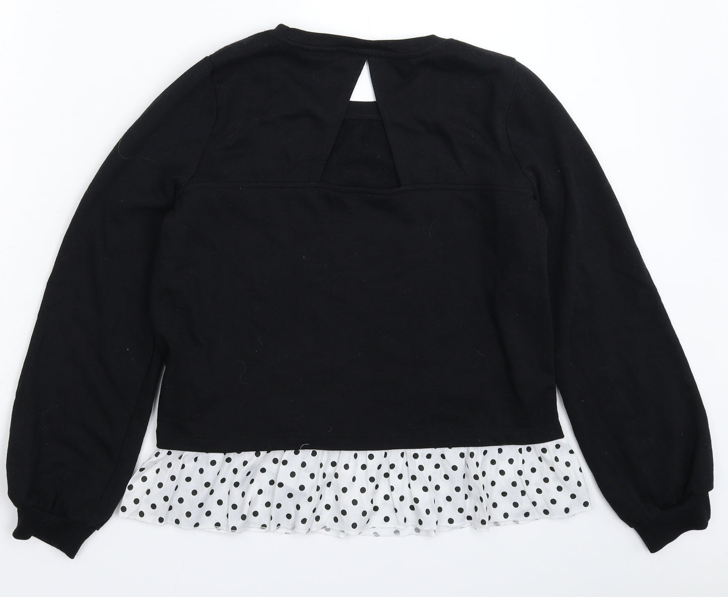 VERO MODA Womens Black Spotted  Pullover Sweatshirt Size S