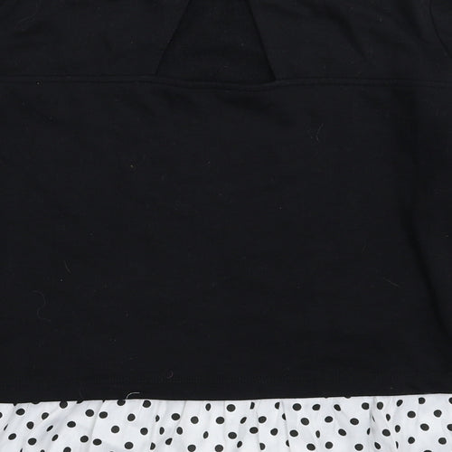 VERO MODA Womens Black Spotted  Pullover Sweatshirt Size S