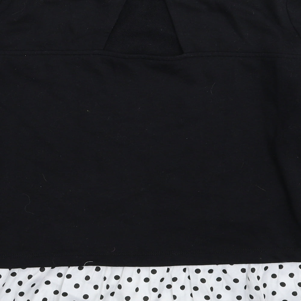 VERO MODA Womens Black Spotted  Pullover Sweatshirt Size S
