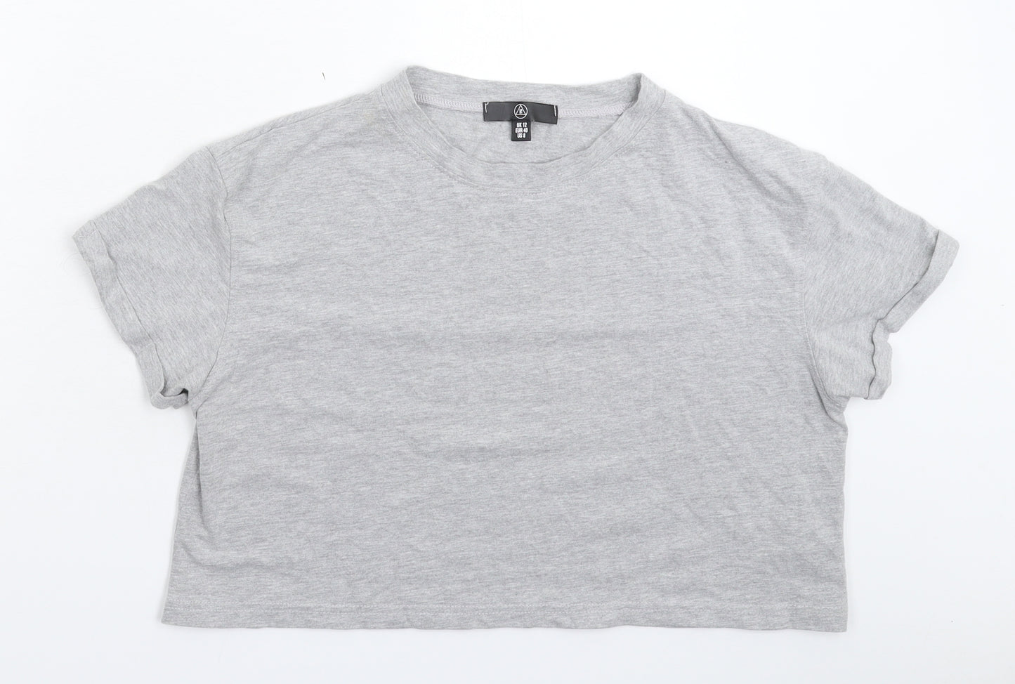 Missguided Womens Grey   Basic T-Shirt Size 12