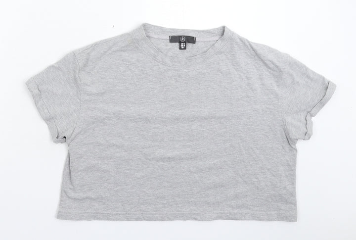 Missguided Womens Grey   Basic T-Shirt Size 12