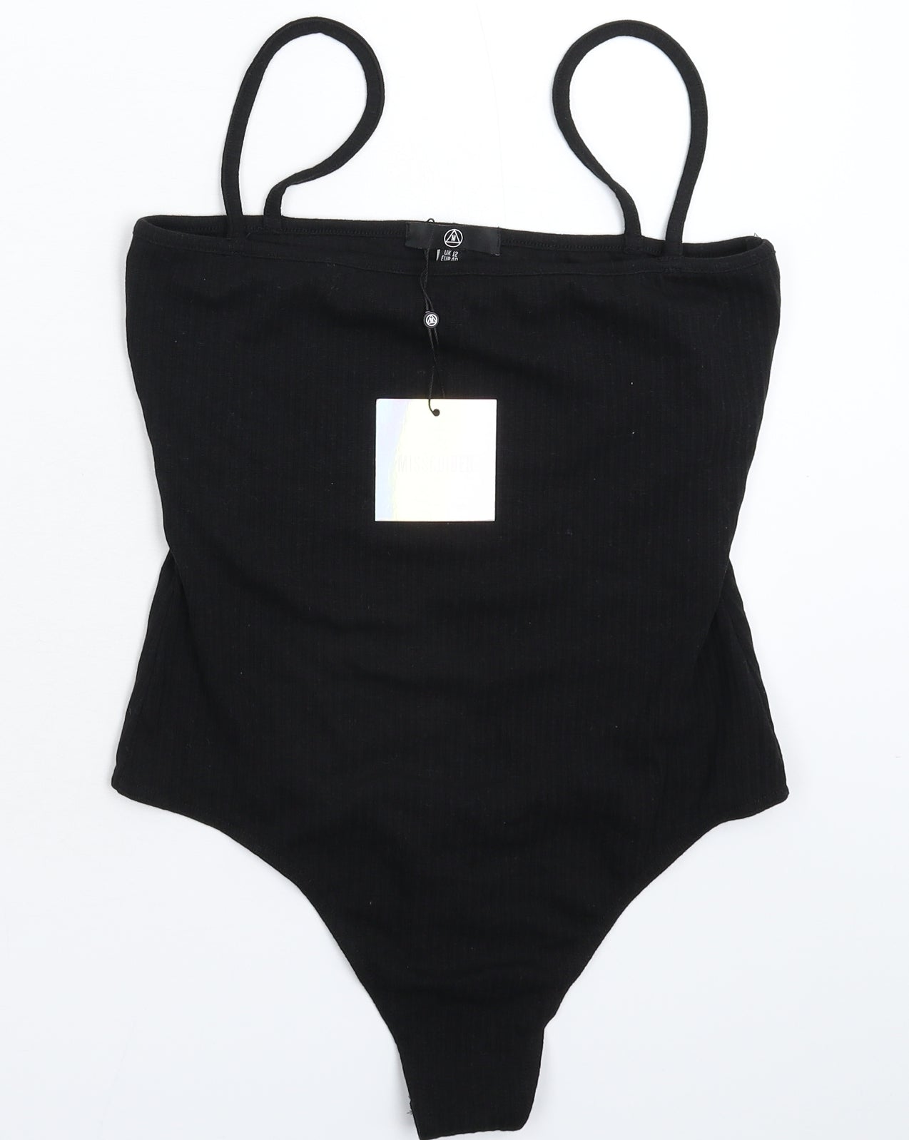Missguided Womens Black   Bodysuit One-Piece Size 12