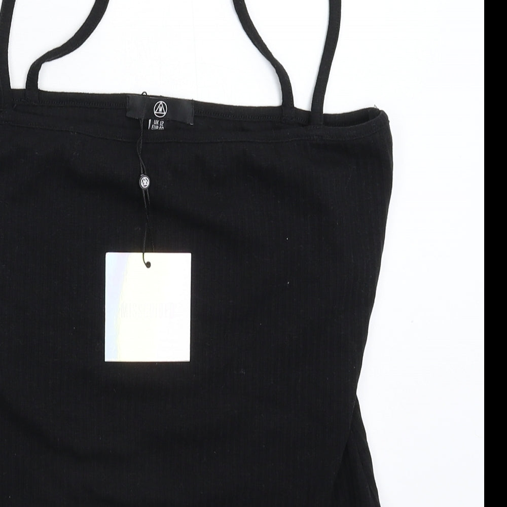 Missguided Womens Black   Bodysuit One-Piece Size 12