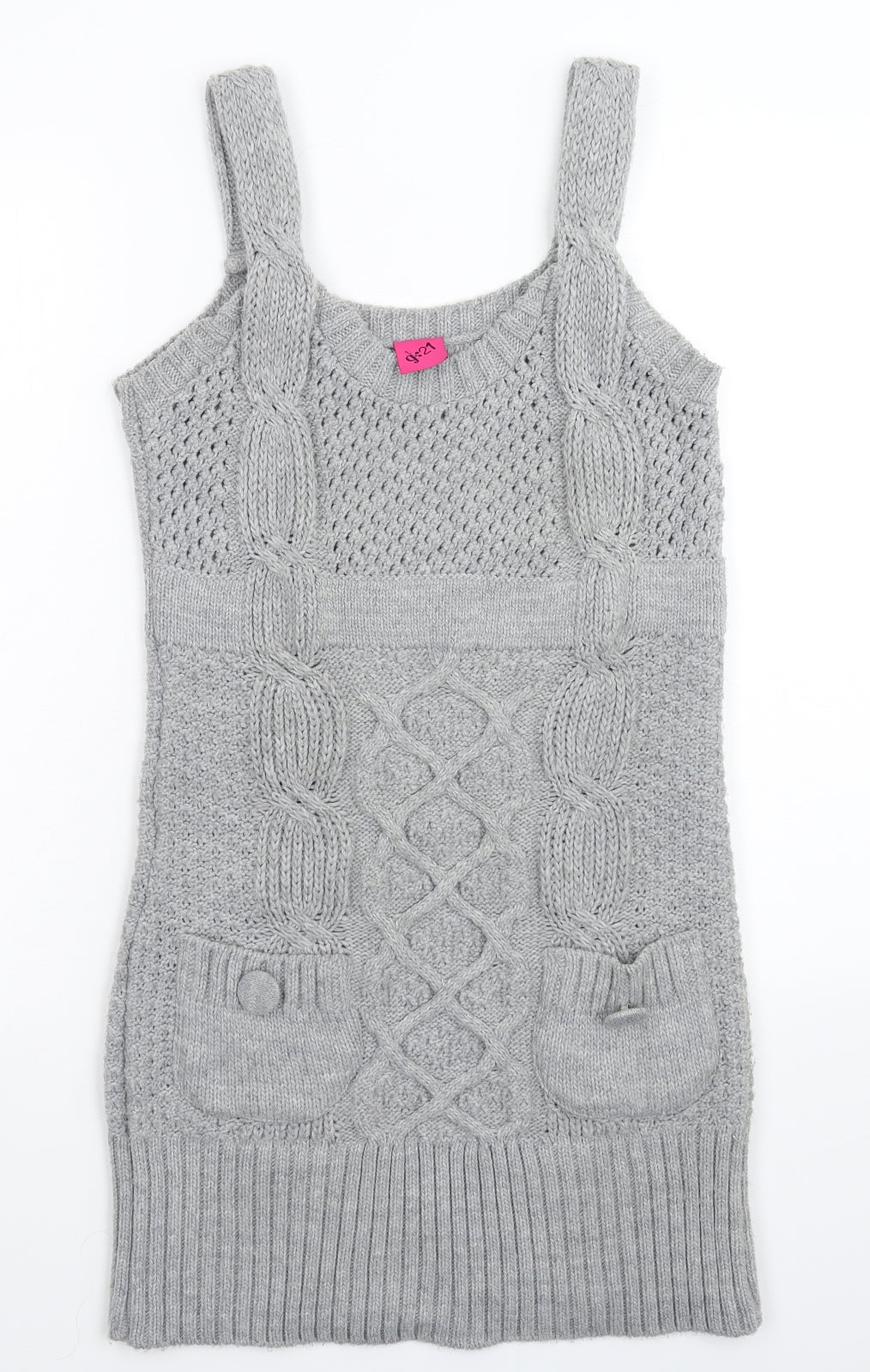 George Womens Grey  Knit Jumper Dress  Size 10