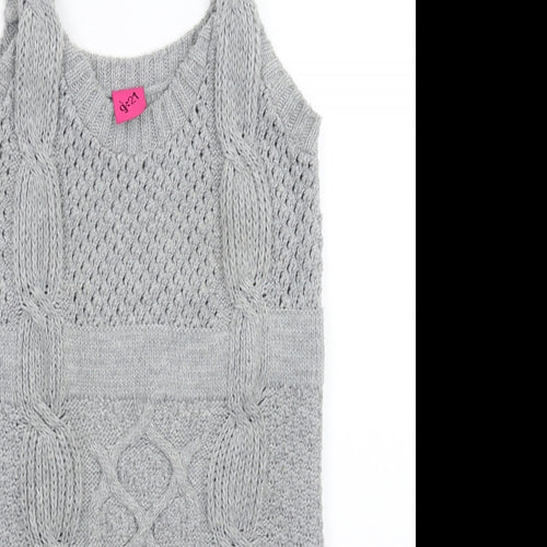 George Womens Grey  Knit Jumper Dress  Size 10