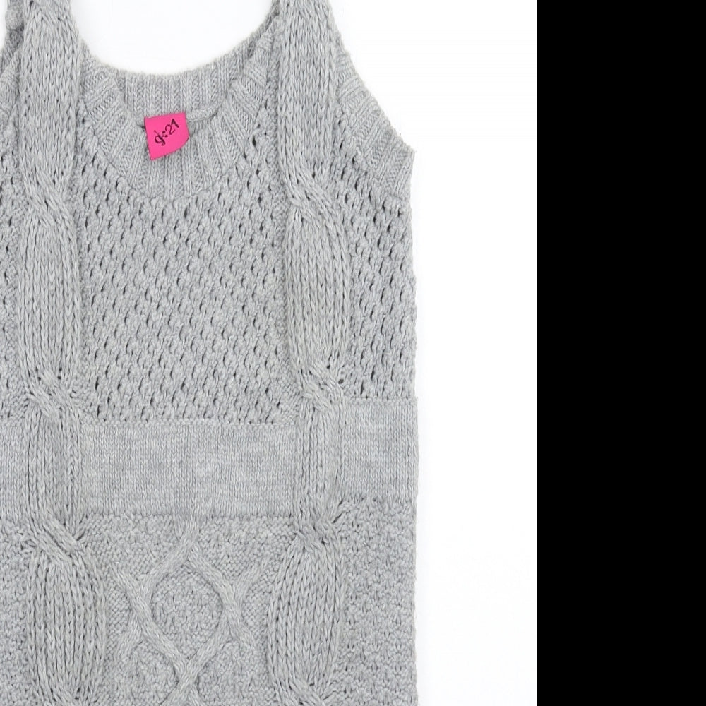 George Womens Grey  Knit Jumper Dress  Size 10