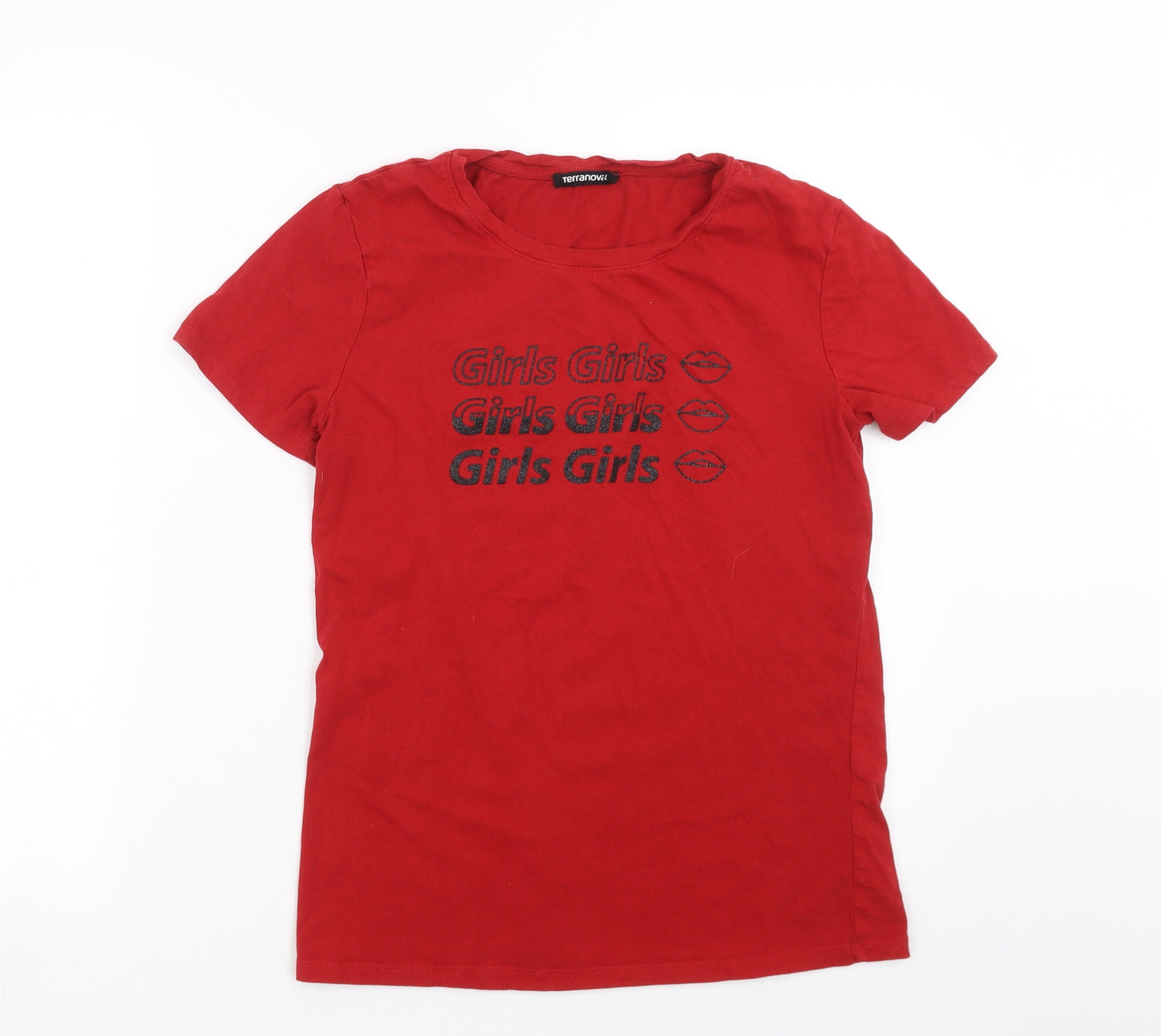 Terranova Womens Red   Basic T-Shirt Size L  - Girls