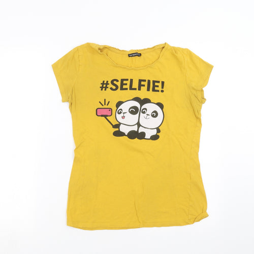 Terranova Womens Yellow   Basic T-Shirt Size XL  - Selfie