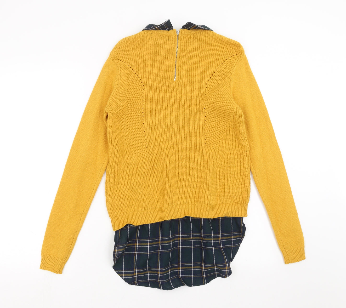 Primark Womens Yellow  Knit Pullover Jumper Size XS  - Under Shirt detail