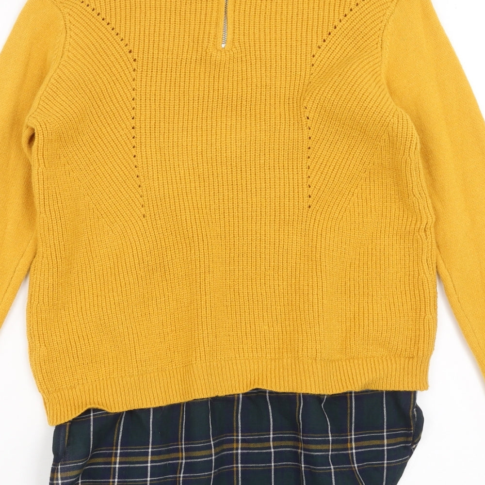 Primark Womens Yellow  Knit Pullover Jumper Size XS  - Under Shirt detail